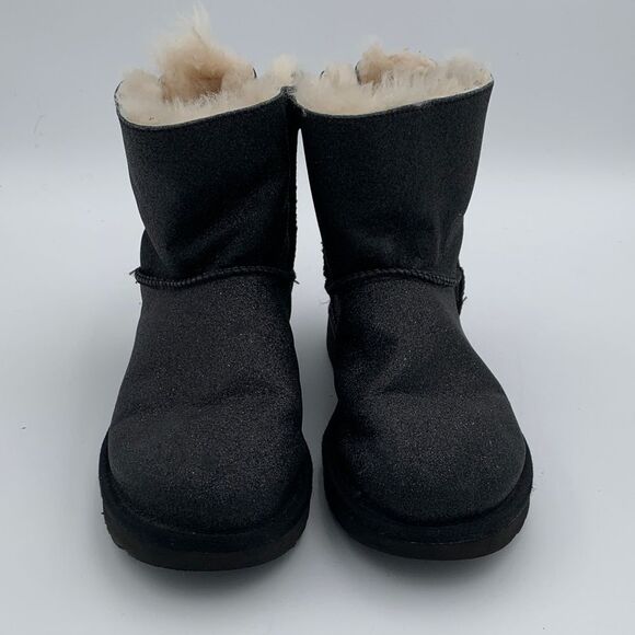 UGG Bailey Bow mini black glitter women’s size 8 like new condition - Picture 3 of 12